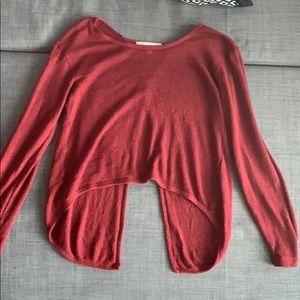 Maroon long sleeve top